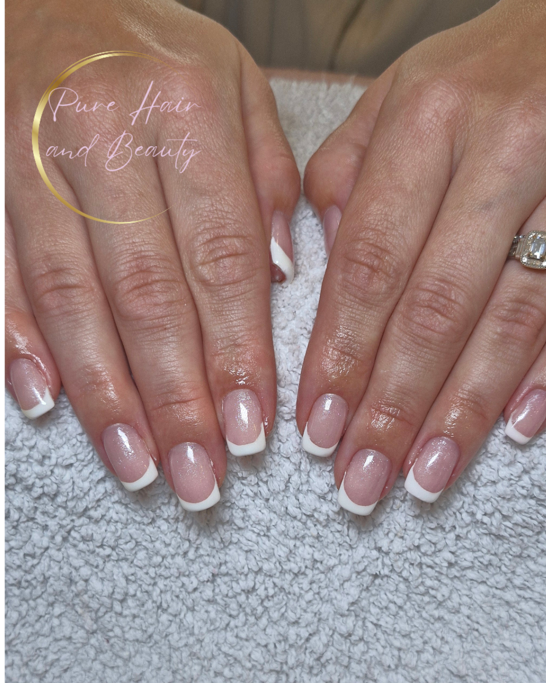 French manicure nail treatment by Pure Hair & Beauty